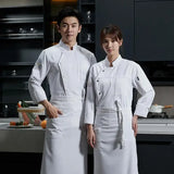 Chef Uniform Men Women Kitchen Cook Jacket Restaurant Bakery Waiter Clothes
