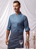 Restaurant Female Chef Uniform Hotel Men's Kitchen Jacket Bakery Cook Clothes Cafe Waiter Work Costume Three Quarter Sleeves