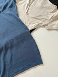 Zllkl Wiona Solid Color Minimalist Casual V-Neck Slim Short Sleeve Mini Dress