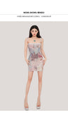 Zllkl Renaissance Pastel Color Spaghetti Strap Slim Corset Mini Dress