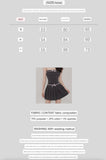 Zllkl Jennie Solid Color Sleeveless Bandeau Bow Black Pink Contrast Pleated Mini Dress